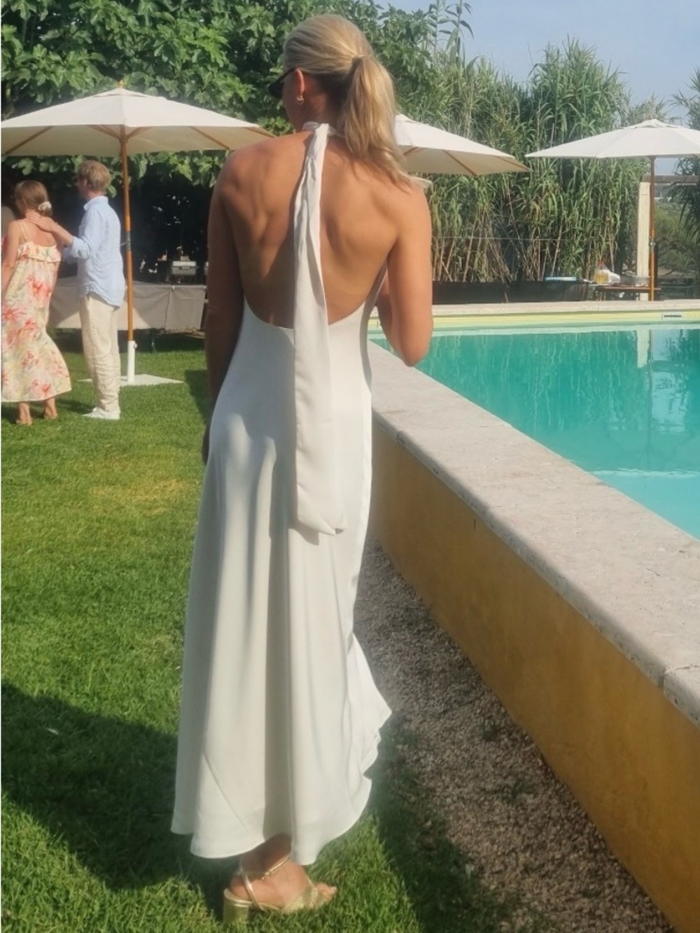 Aritzia White High-Neck Halter Dress - Picture 3 of 3